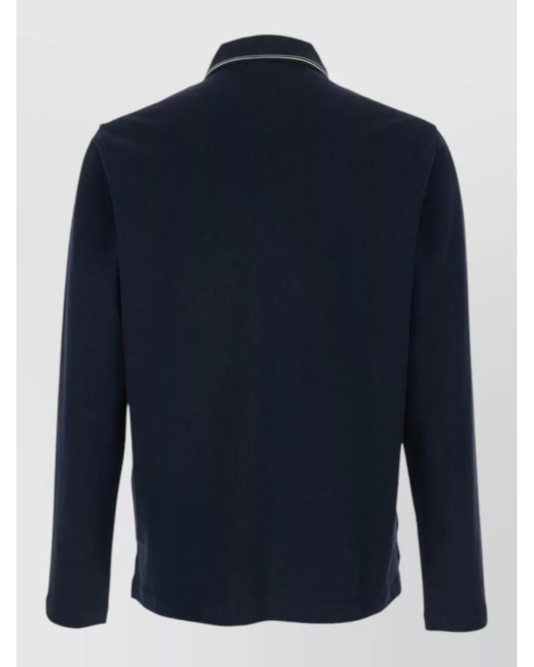 Emporio Armani Blue Long-Sleeve Polo Shirt for men