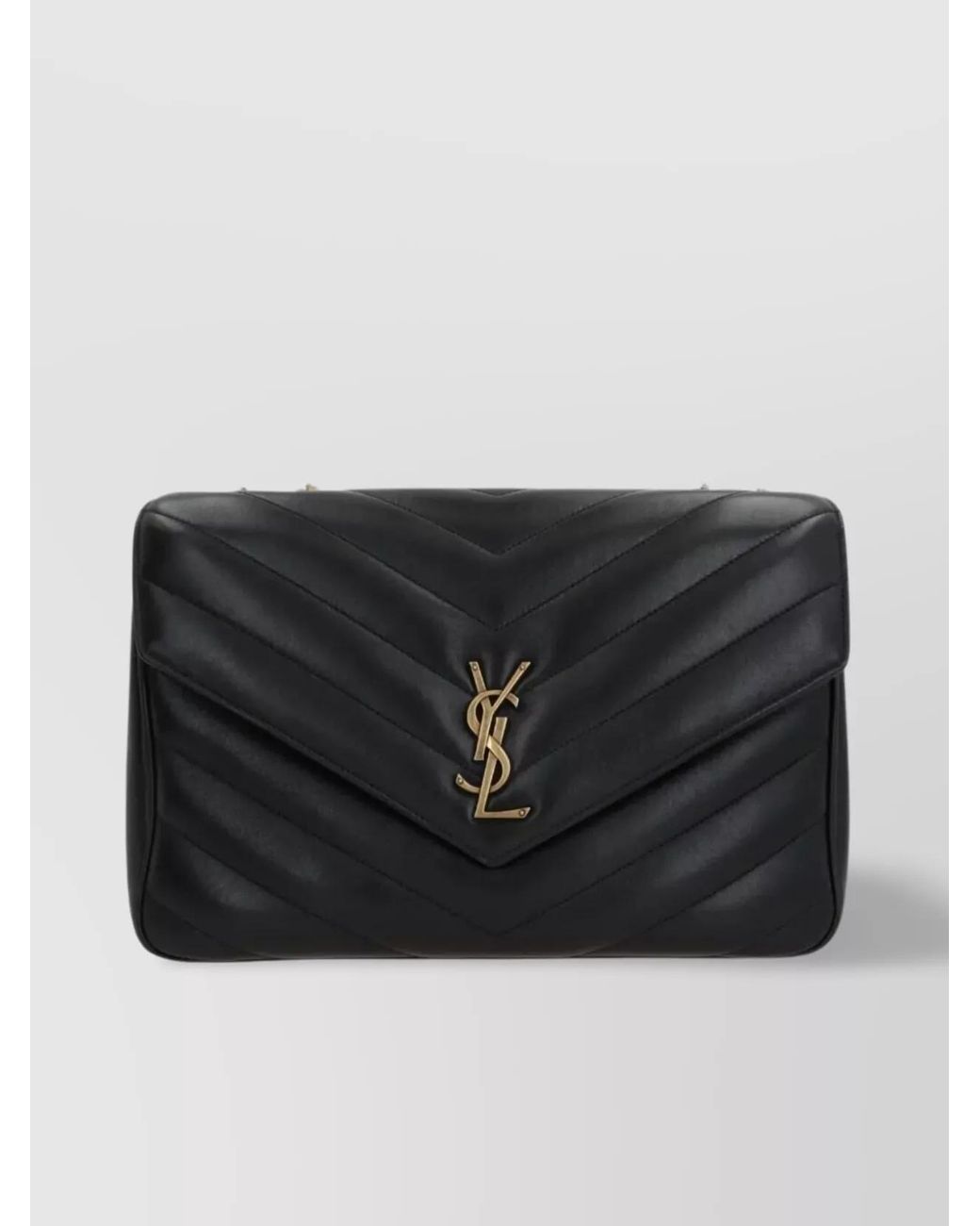 Saint Laurent Black Loulou Large Leather Shoulder Bag