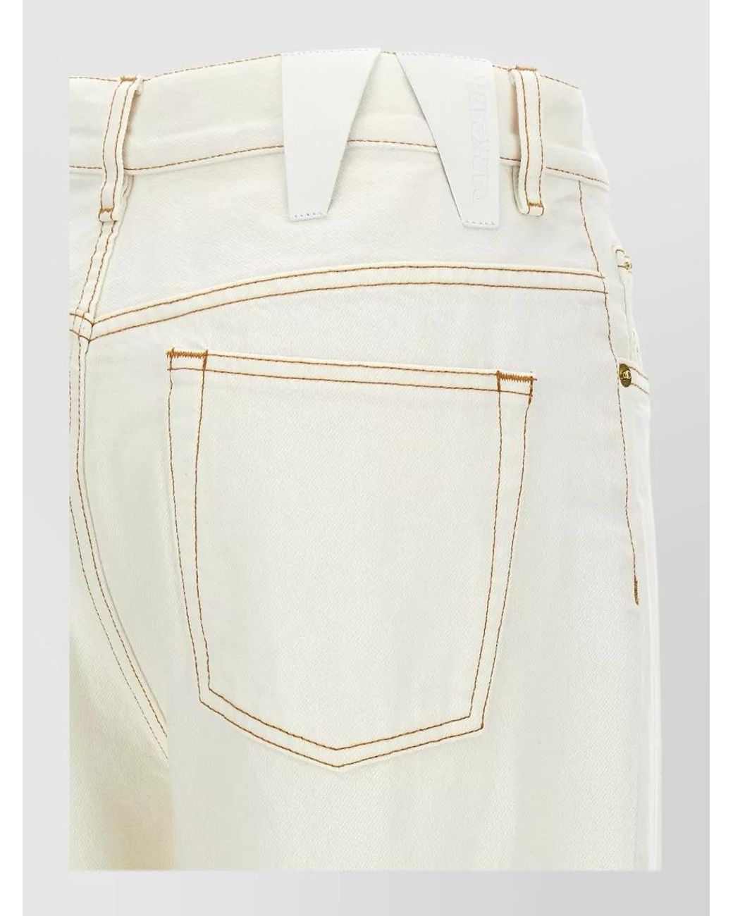 DARKPARK White Cotton Straight-Leg Jeans