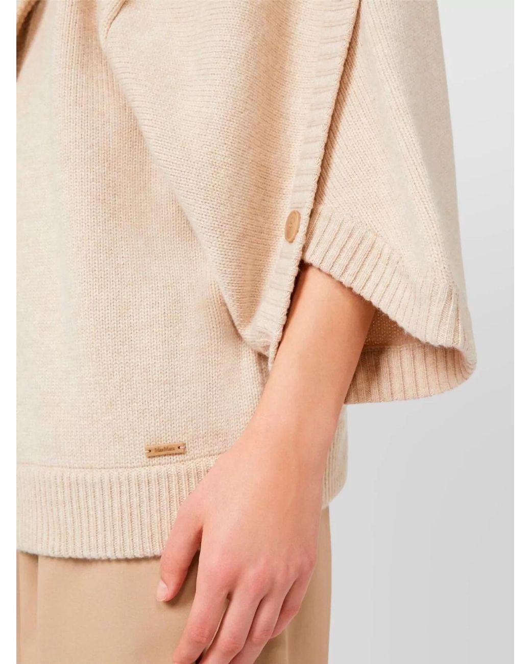 Max Mara Natural Cashmere Wool Cardigan