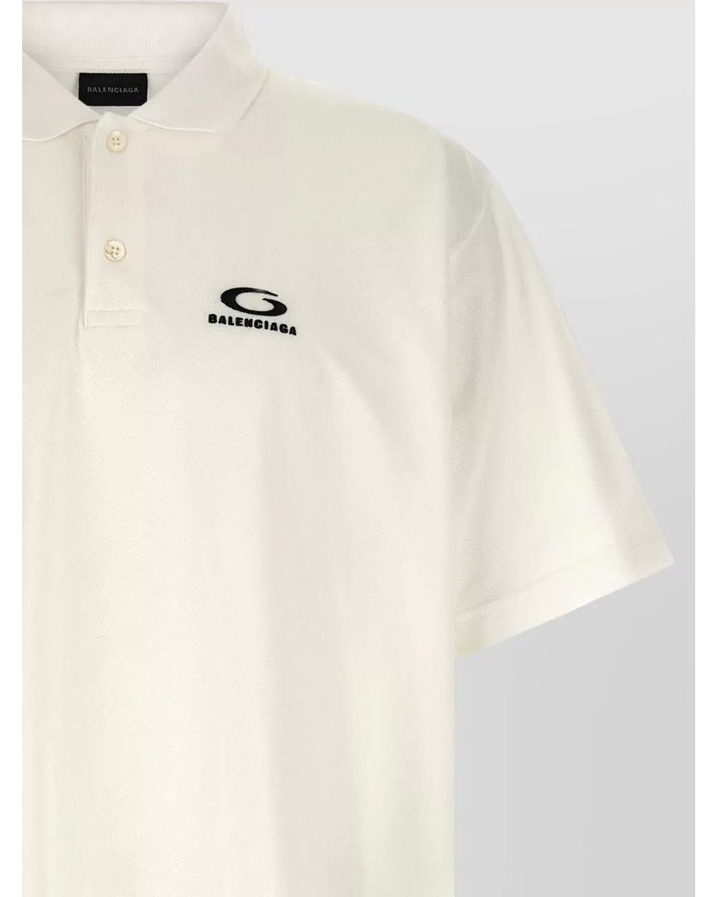 Balenciaga Natural Oversized Cotton Polo Shirt for men