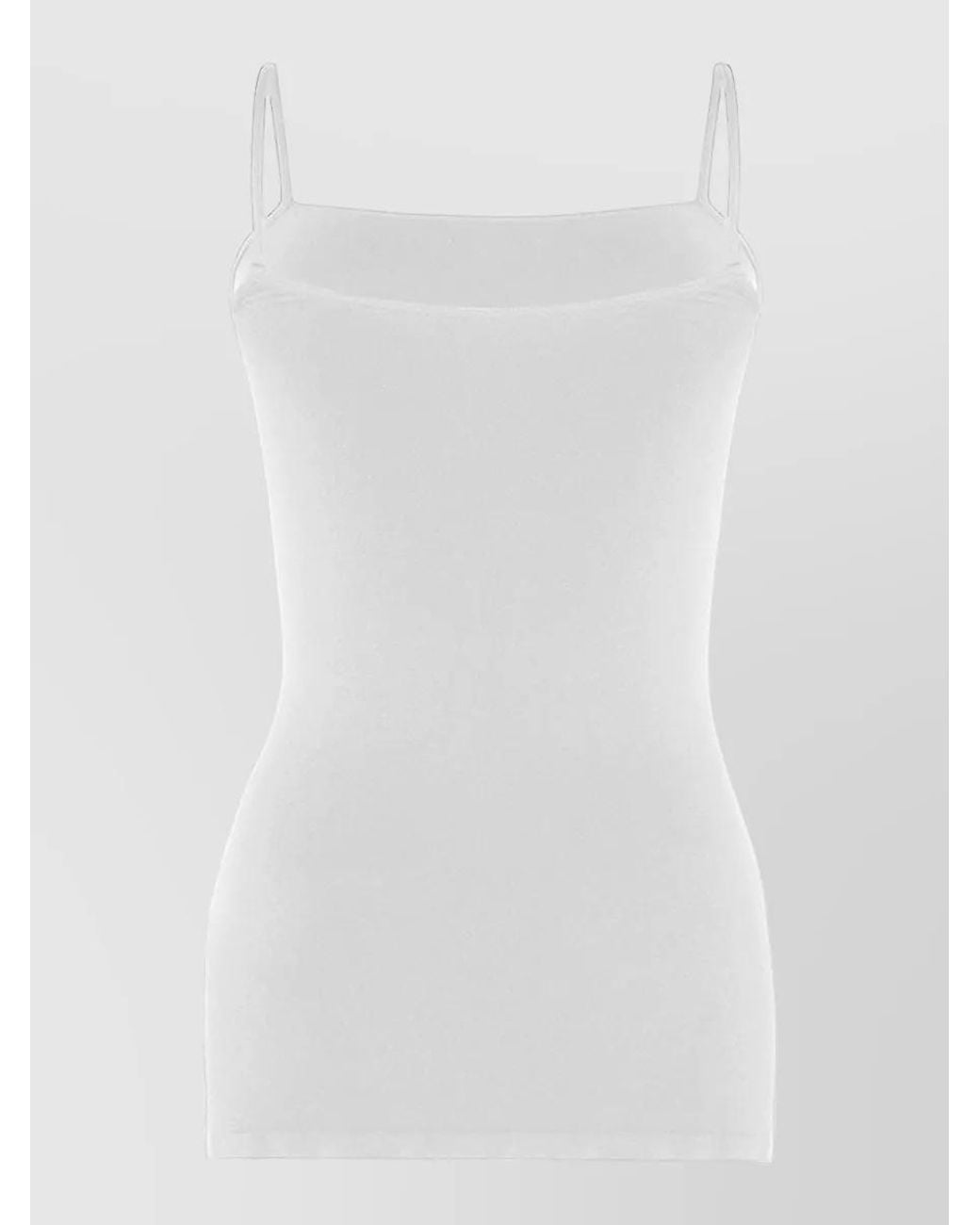 Wolford White Aurora Hawaii Cotton Tank Top
