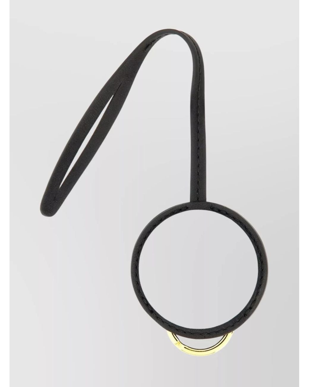 Moschino Metallic Leather Keychain