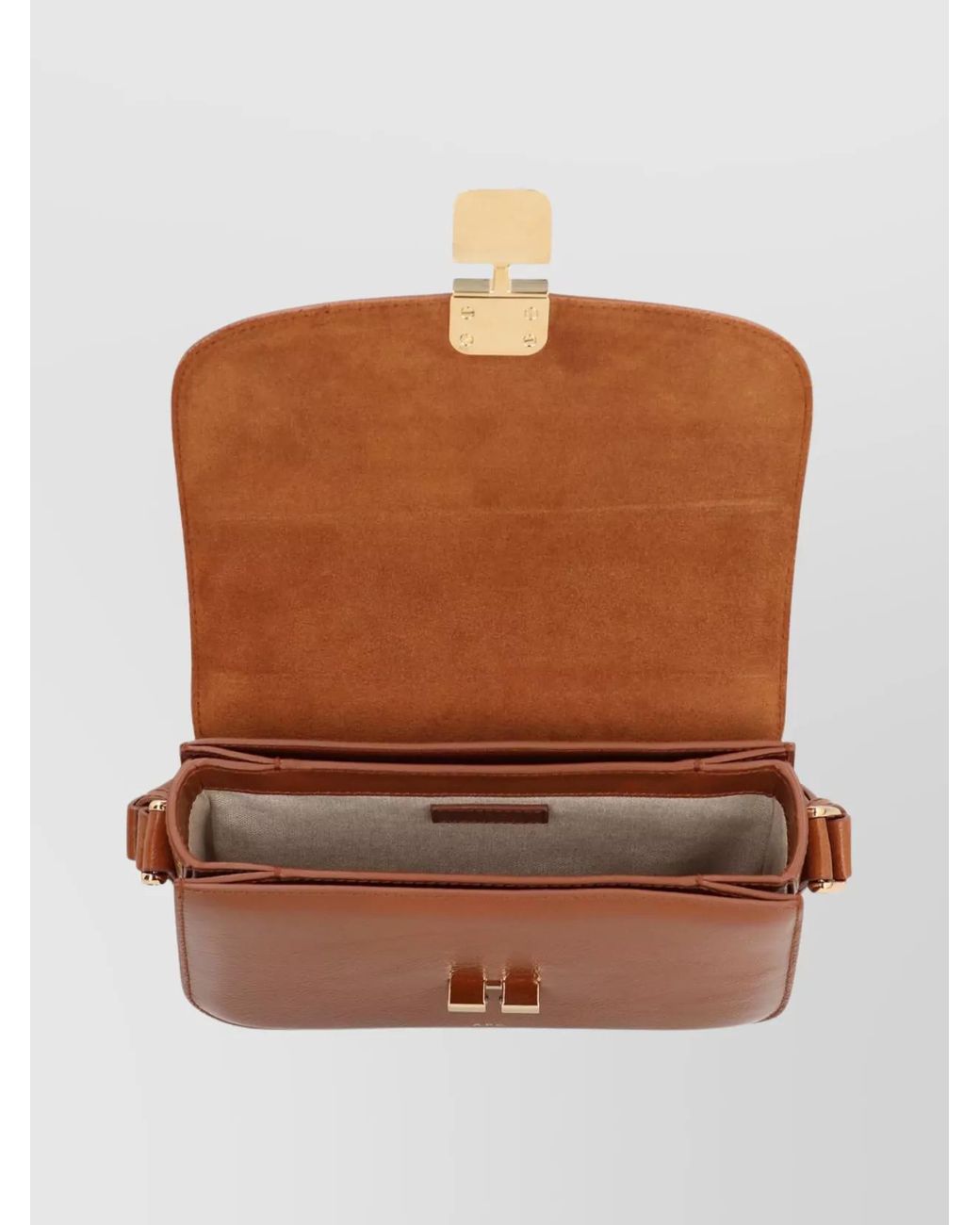 A.P.C. White Grace Small Leather Shoulder Bag