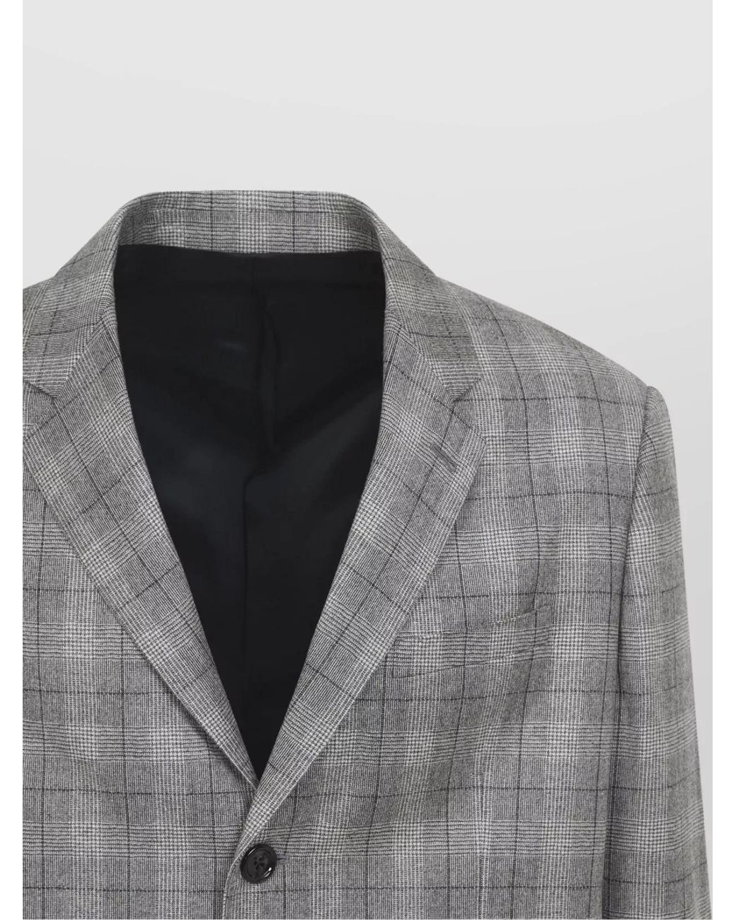 Céline Gray Cashmere Wool Checked Blazer for men