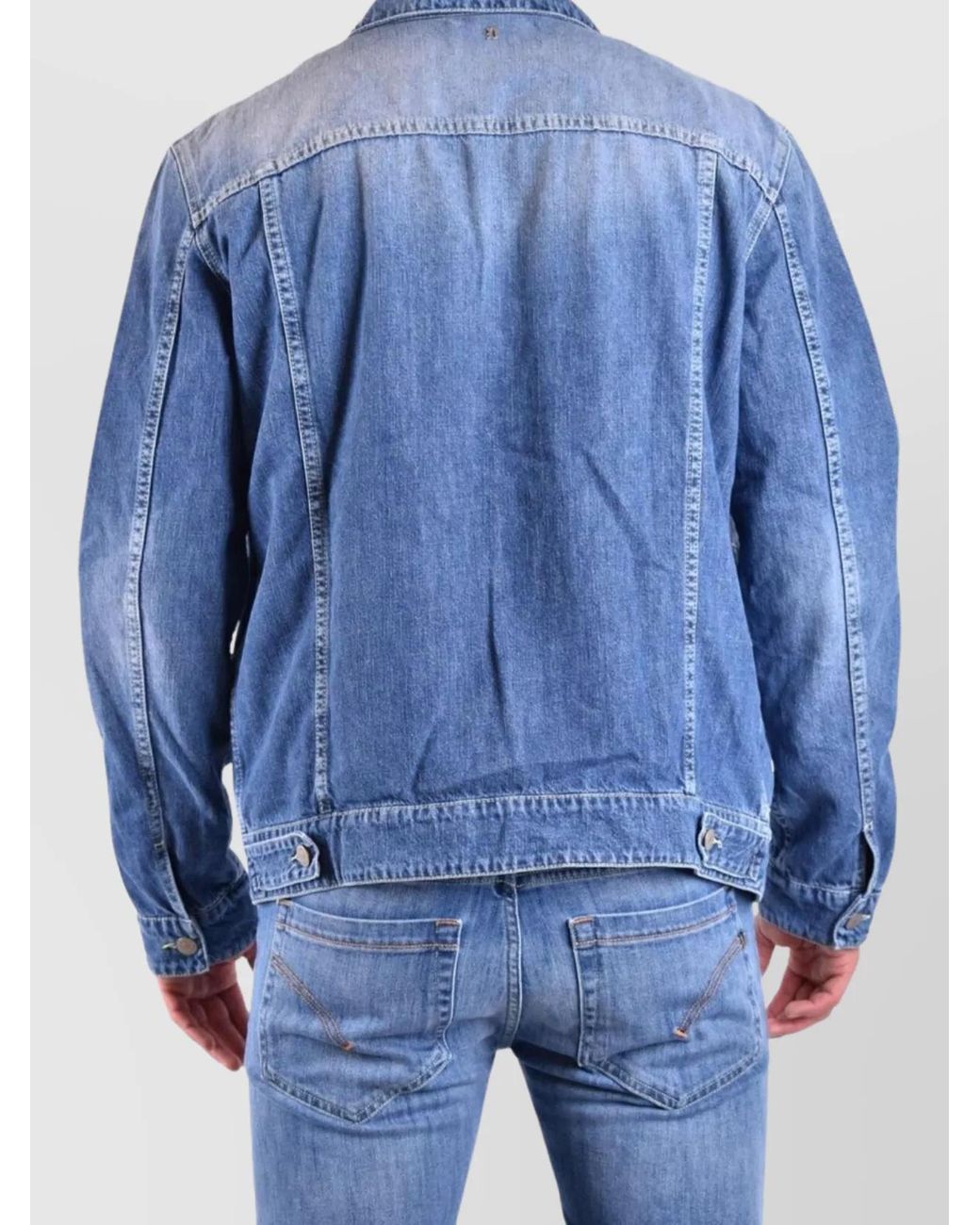 Dondup Blue Cotton Jacket for men