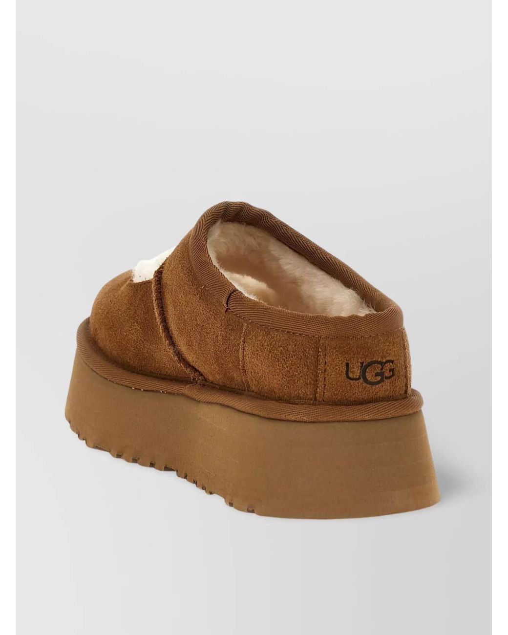 Ugg Brown Leather Mary Jane Slippers