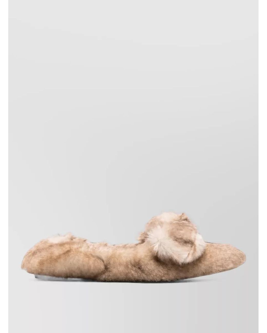 Zimmermann Natural Shearling Carousel Slippers