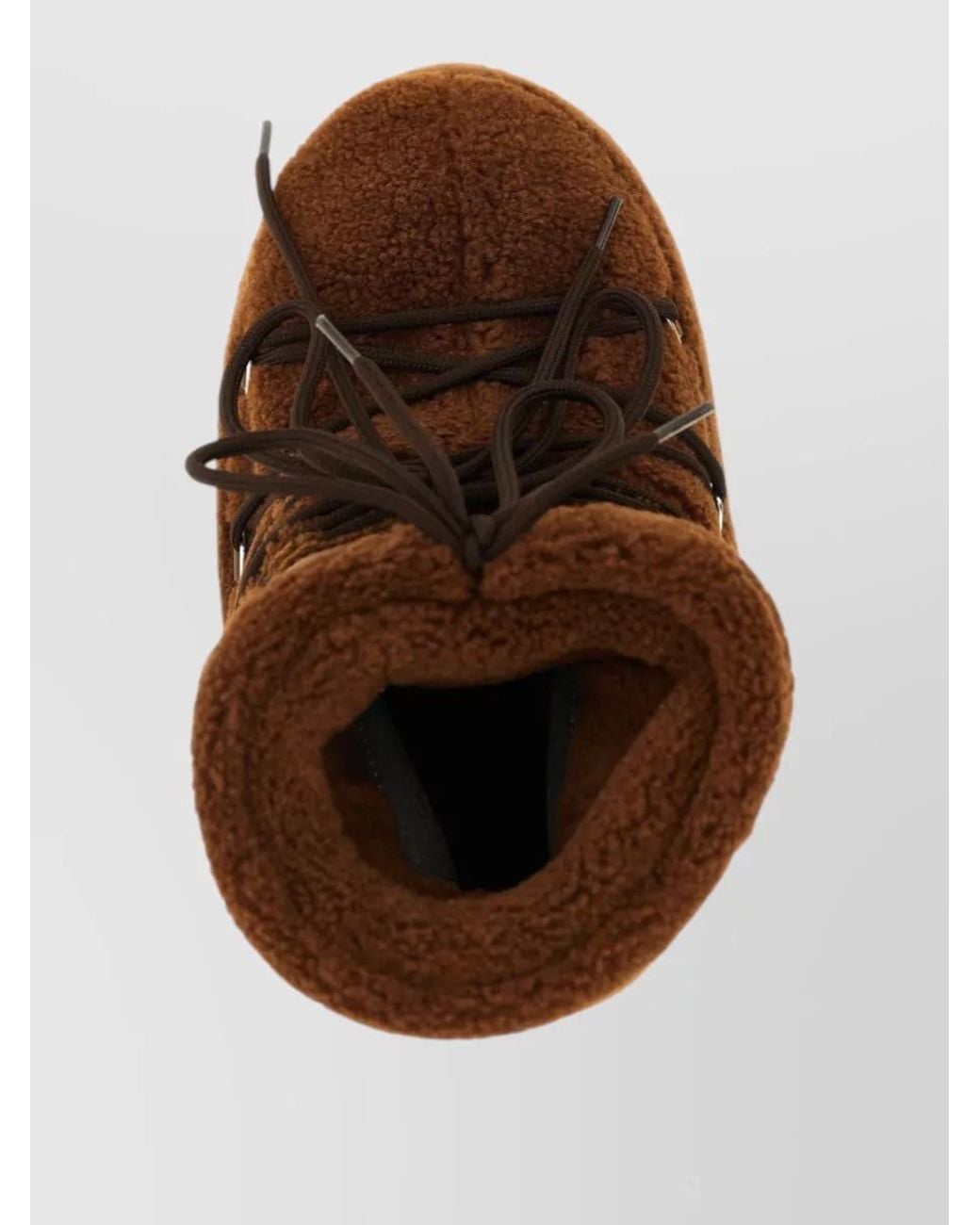 Moon Boot Brown Teddy Fleece Ankle Boots