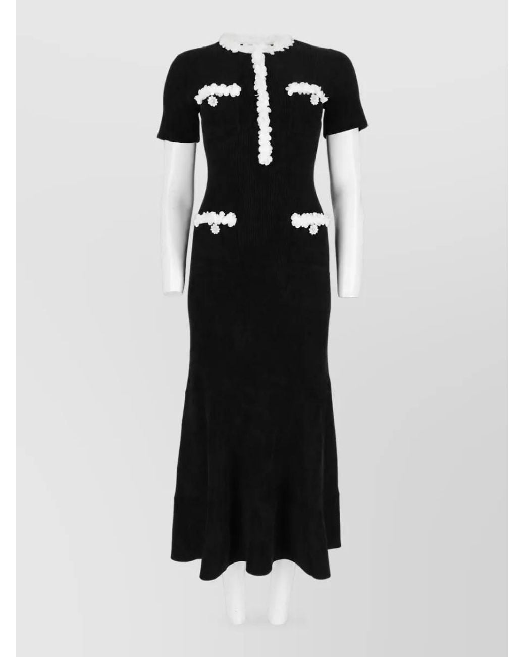 Self-Portrait Black Midi Dress