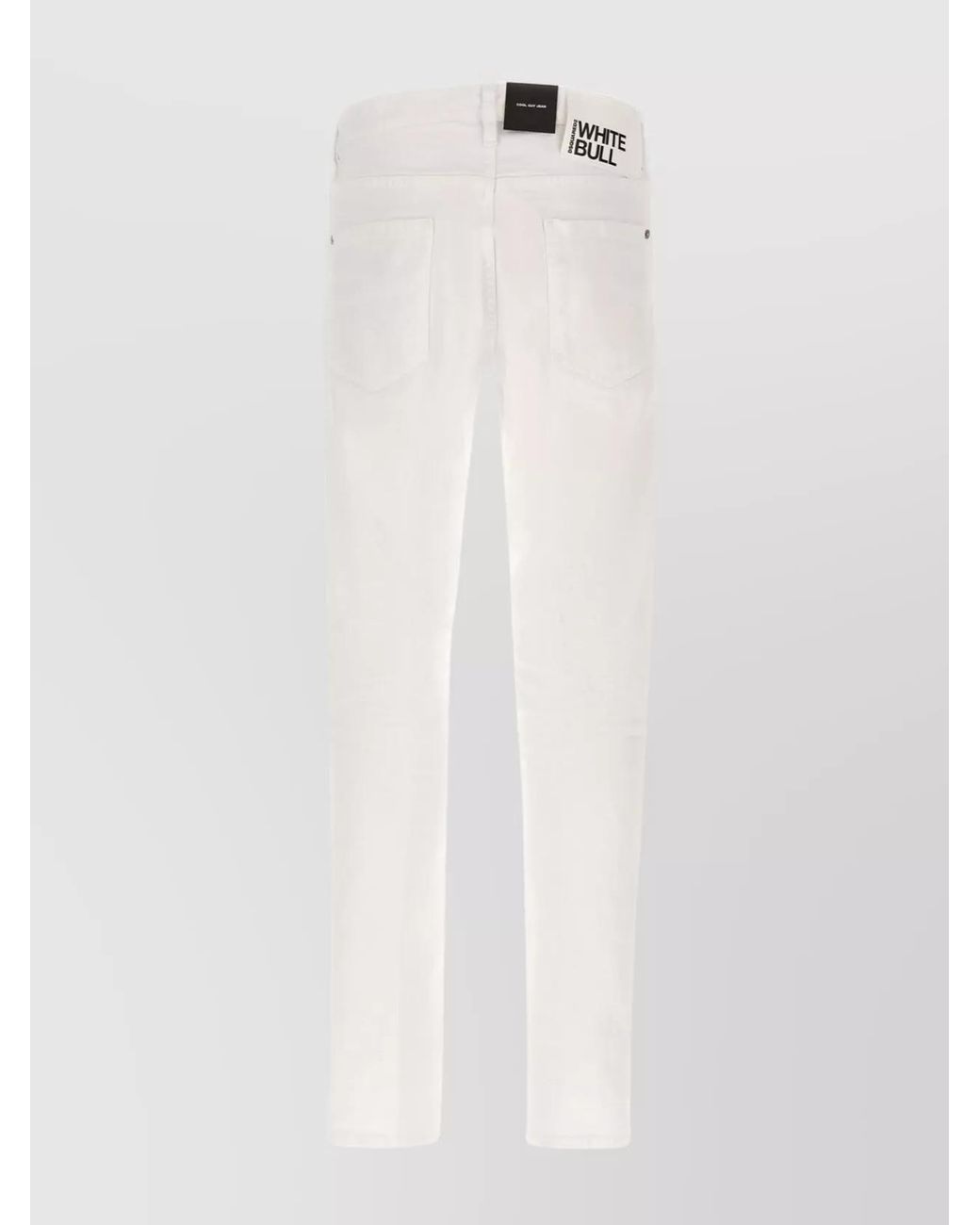 DSquared² White Denim Straight-Leg Jeans for men