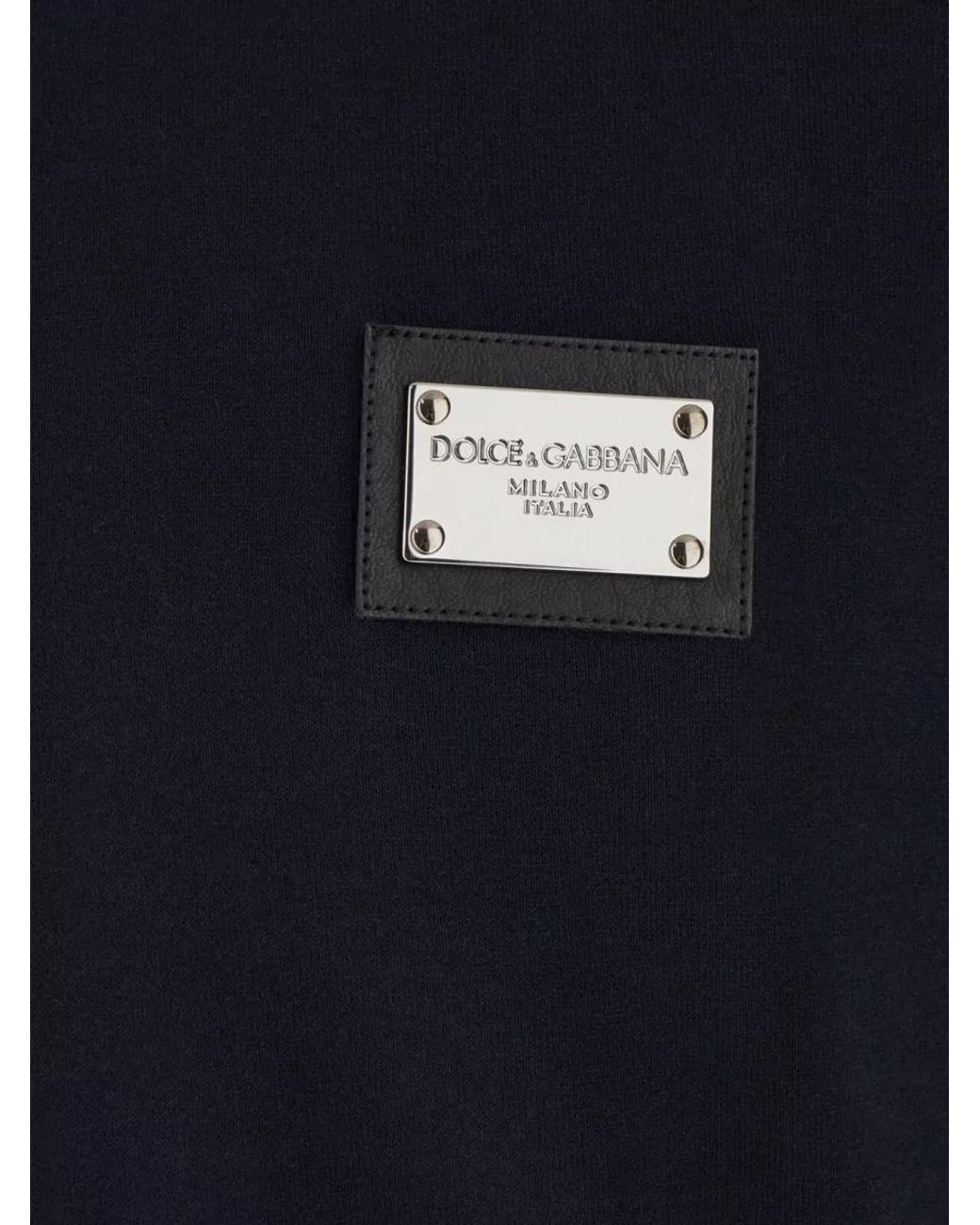 Dolce & Gabbana Blue Cotton T-Shirt for men