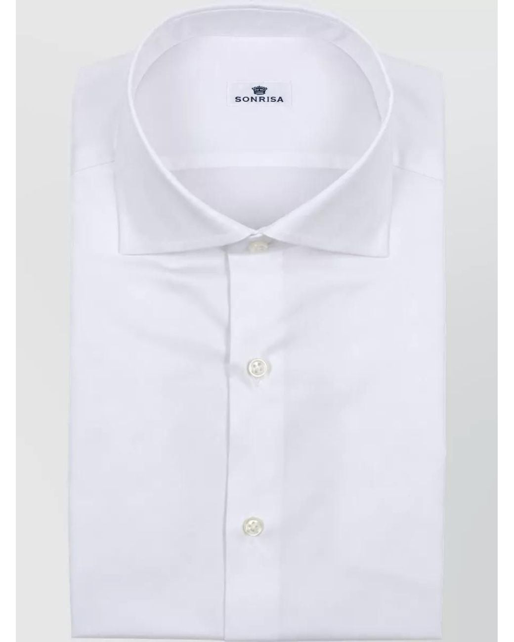 Sonrisa White Cotton Shirt for men
