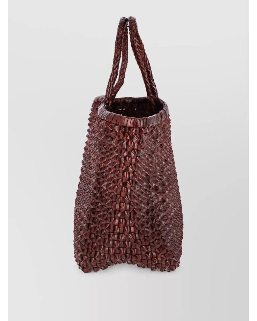 Dragon Diffusion Red Nantucket Big Leather Beach Bag