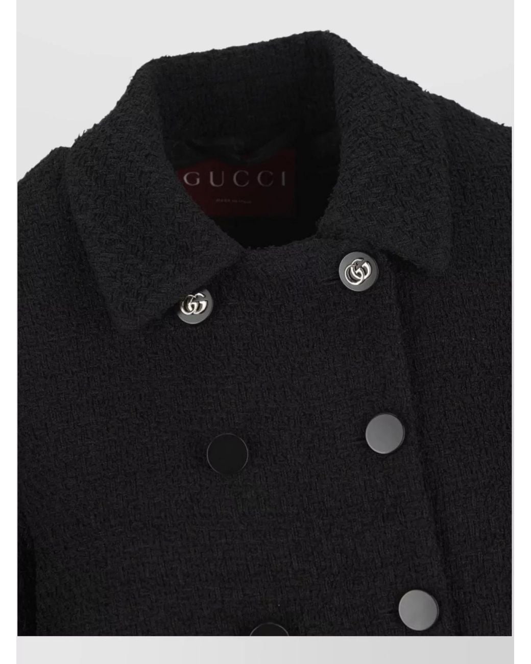 Gucci Black Wool Bouclé Double-Breasted Jacket