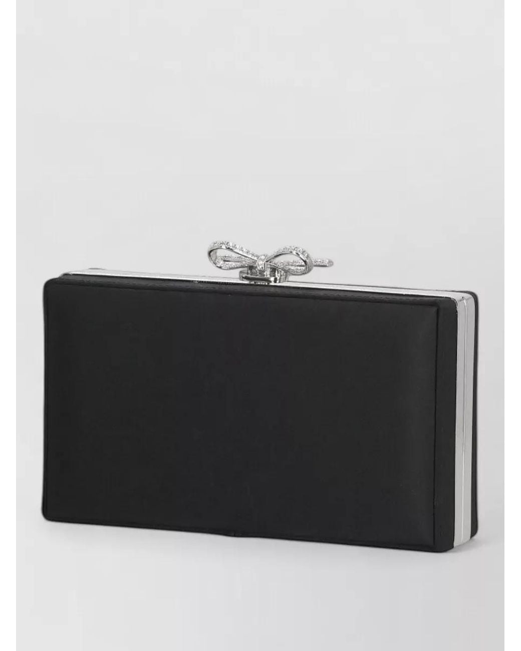 Self-Portrait Gray The Bow Clutch Bag