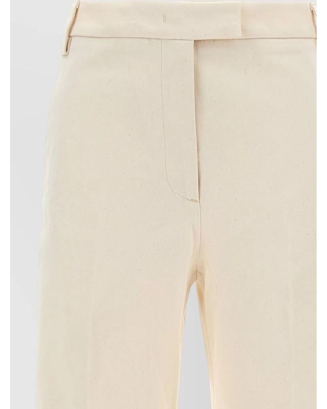 Thelatest White Wide-Leg Pleated Trousers