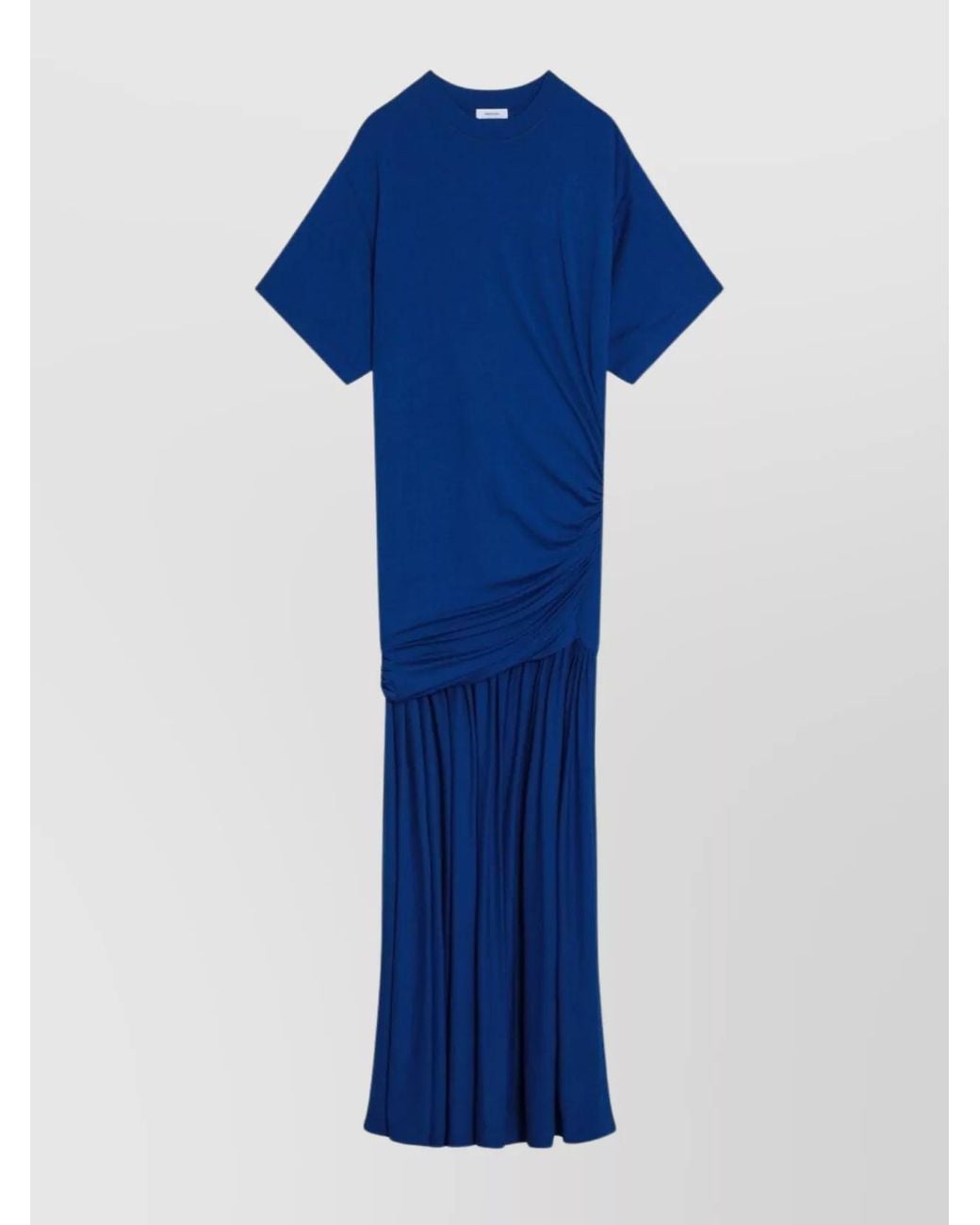 Ferragamo Blue Draped Maxi Dress