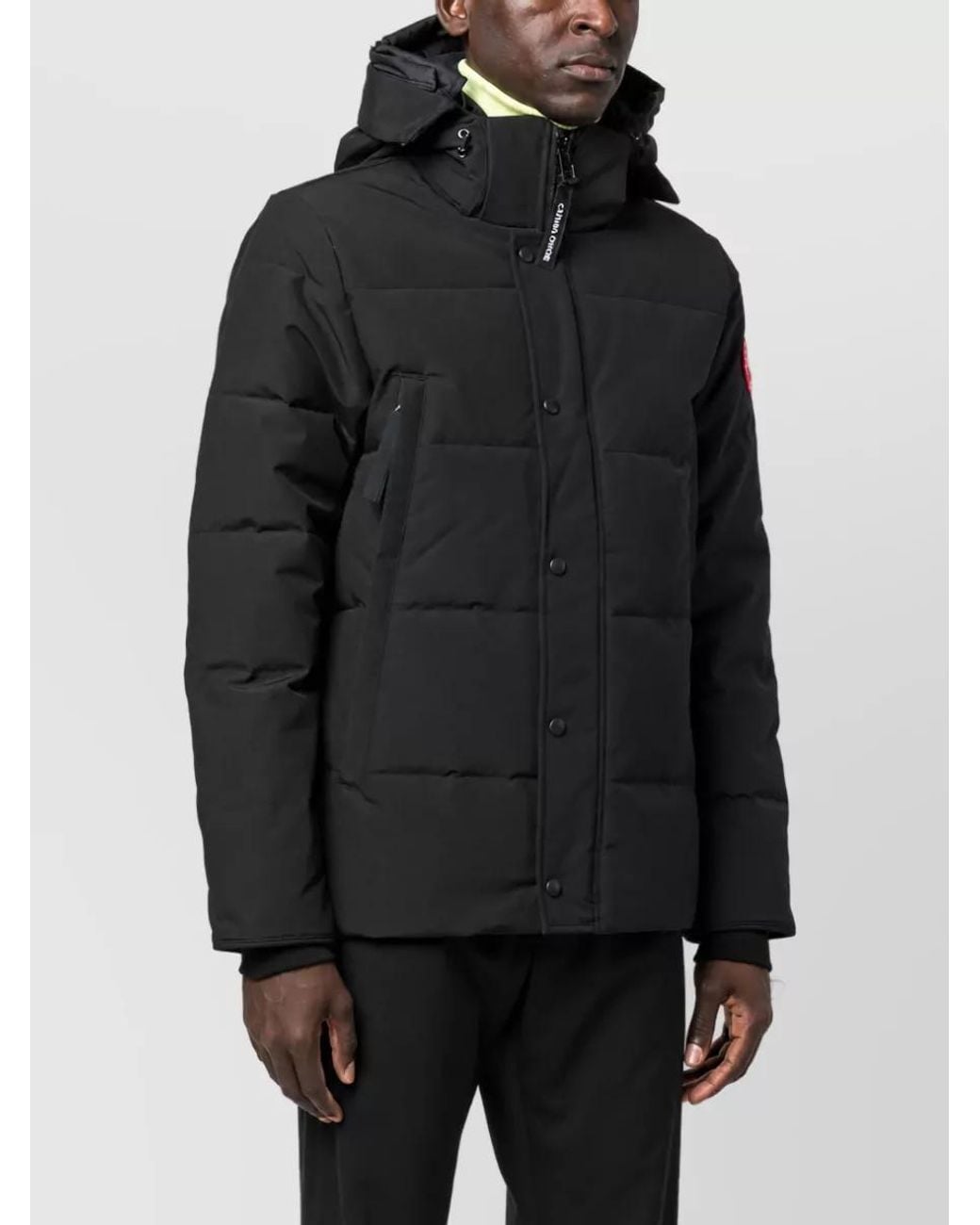 Canada Goose Black Short Down Puffer Jacket for men
