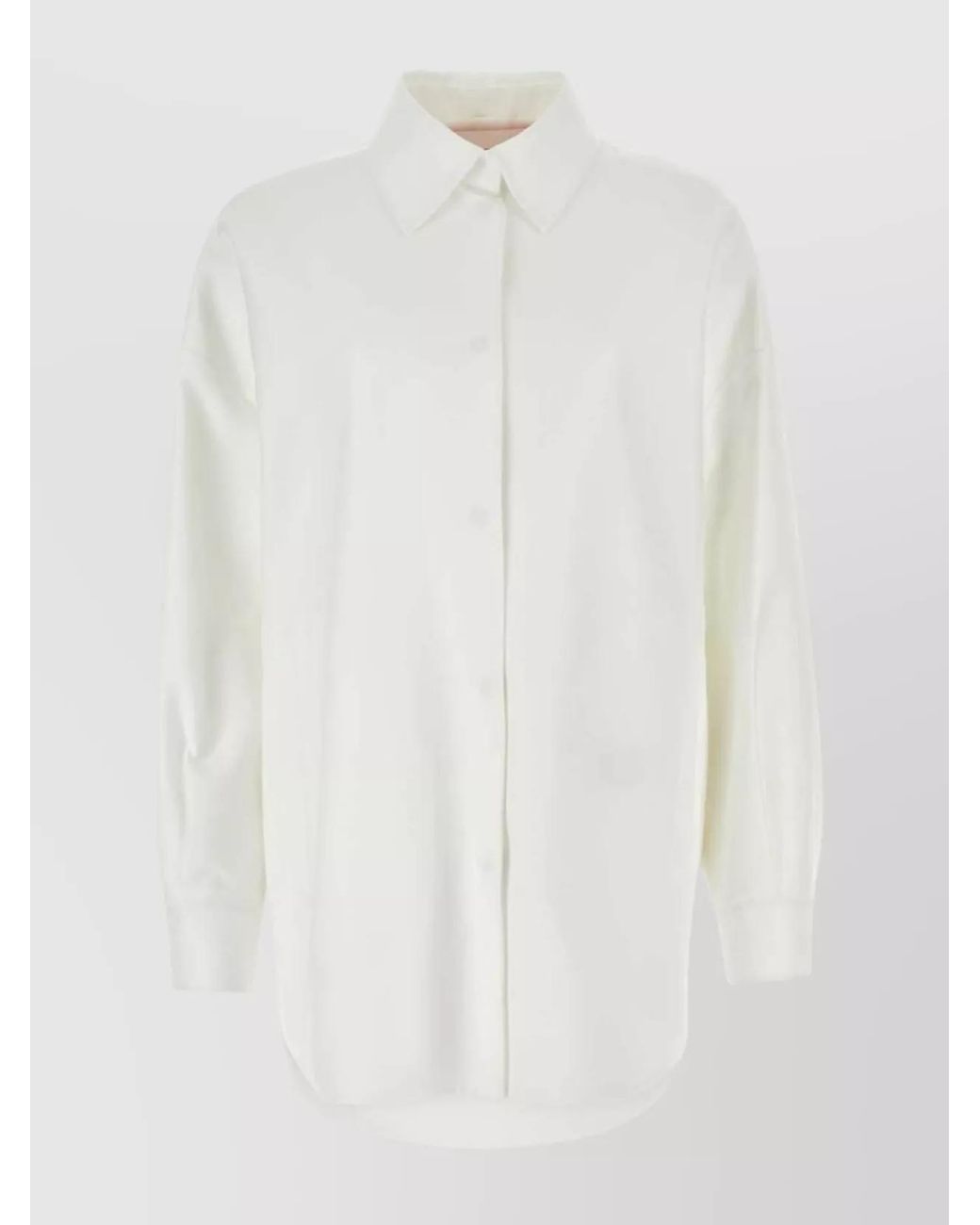 Valentino Garavani White Oversized Cotton Shirt Jacket