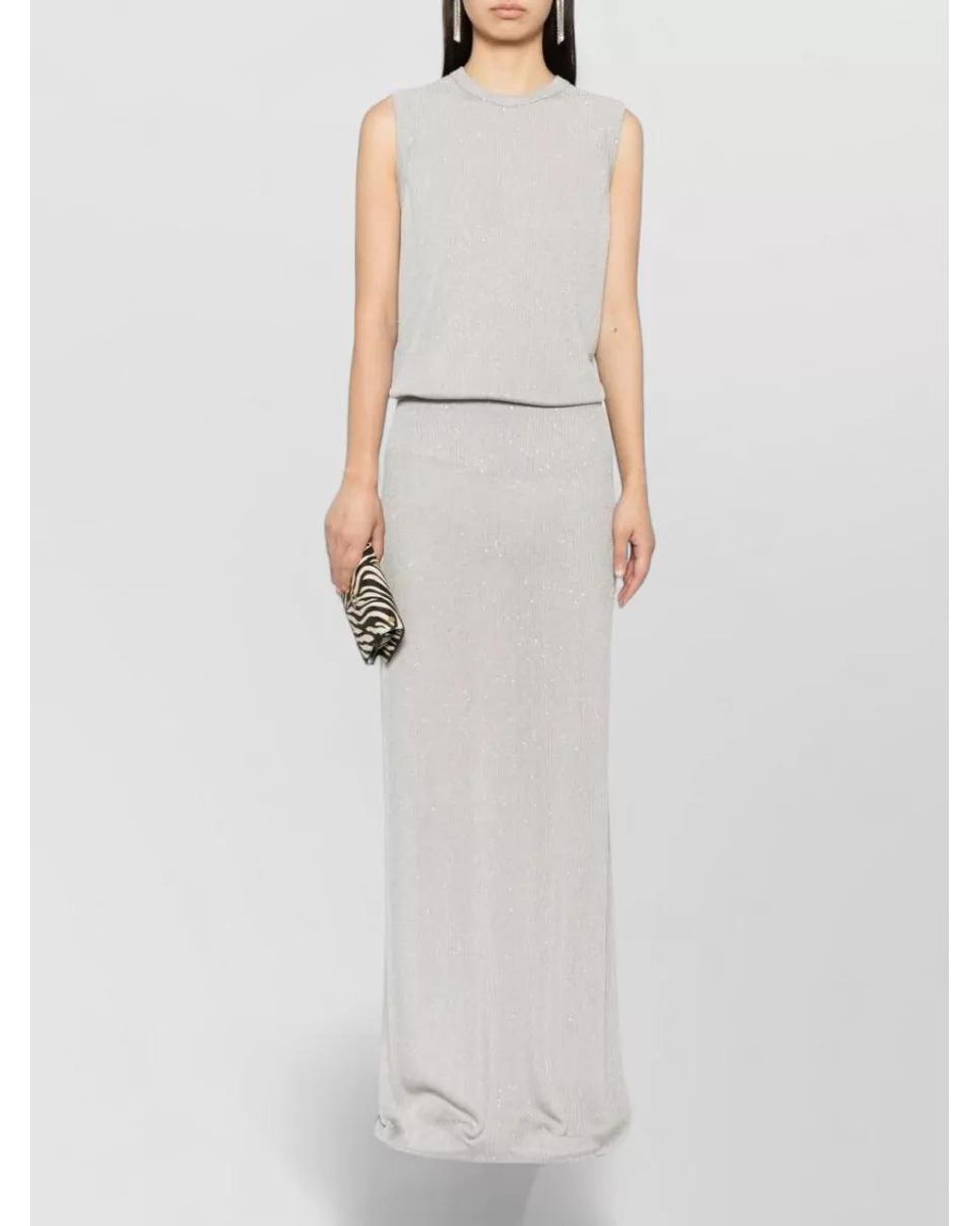 Tom Ford White Sequined Sleeveless Top