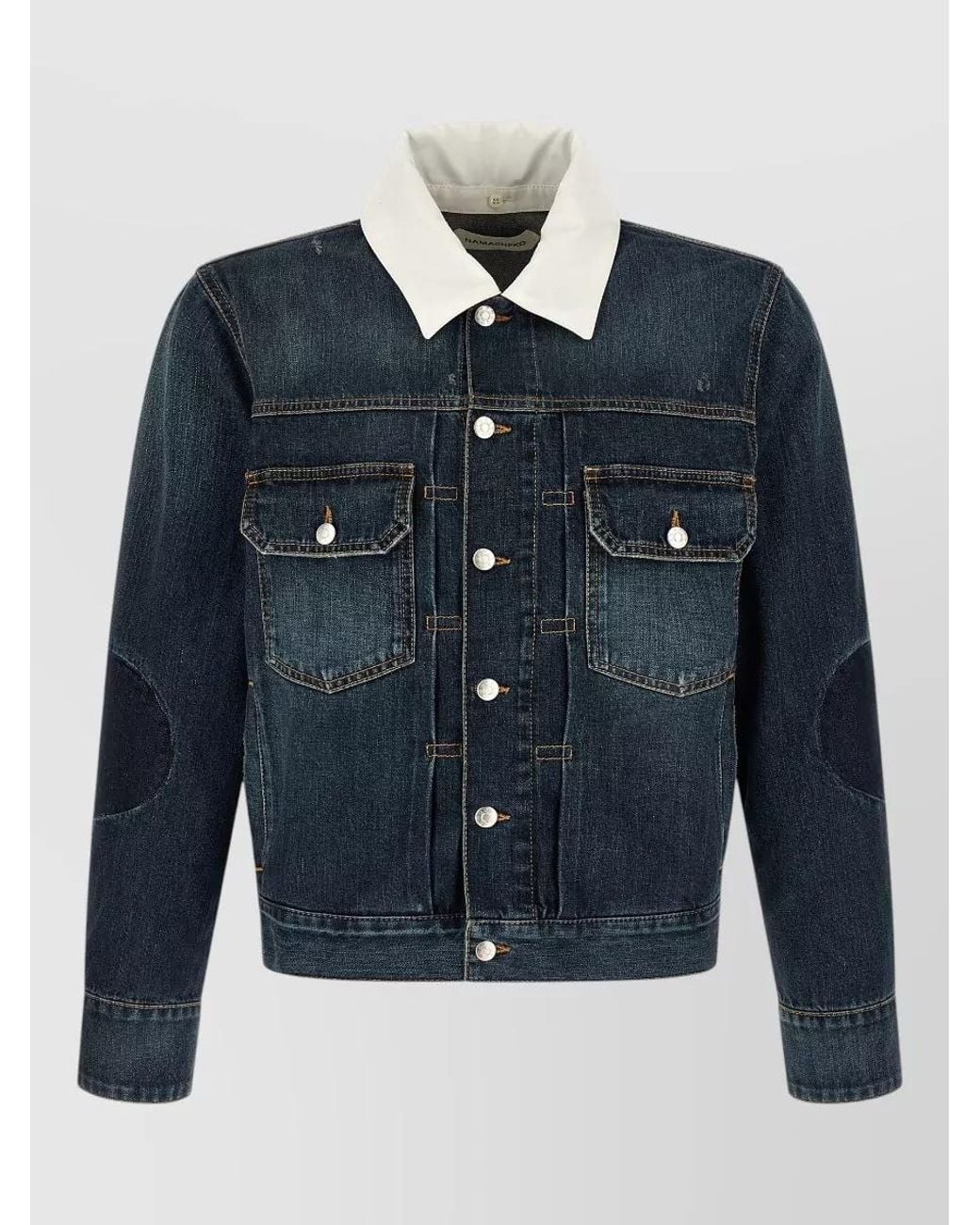 NAMACHEKO Blue Denim Single Breasted Jacket for men