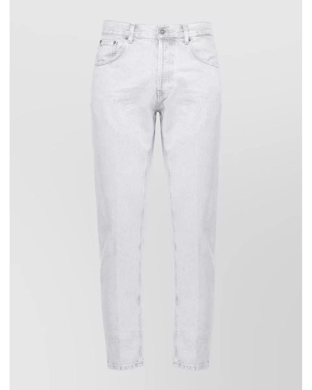 Dondup White Straight-Leg Jeans for men