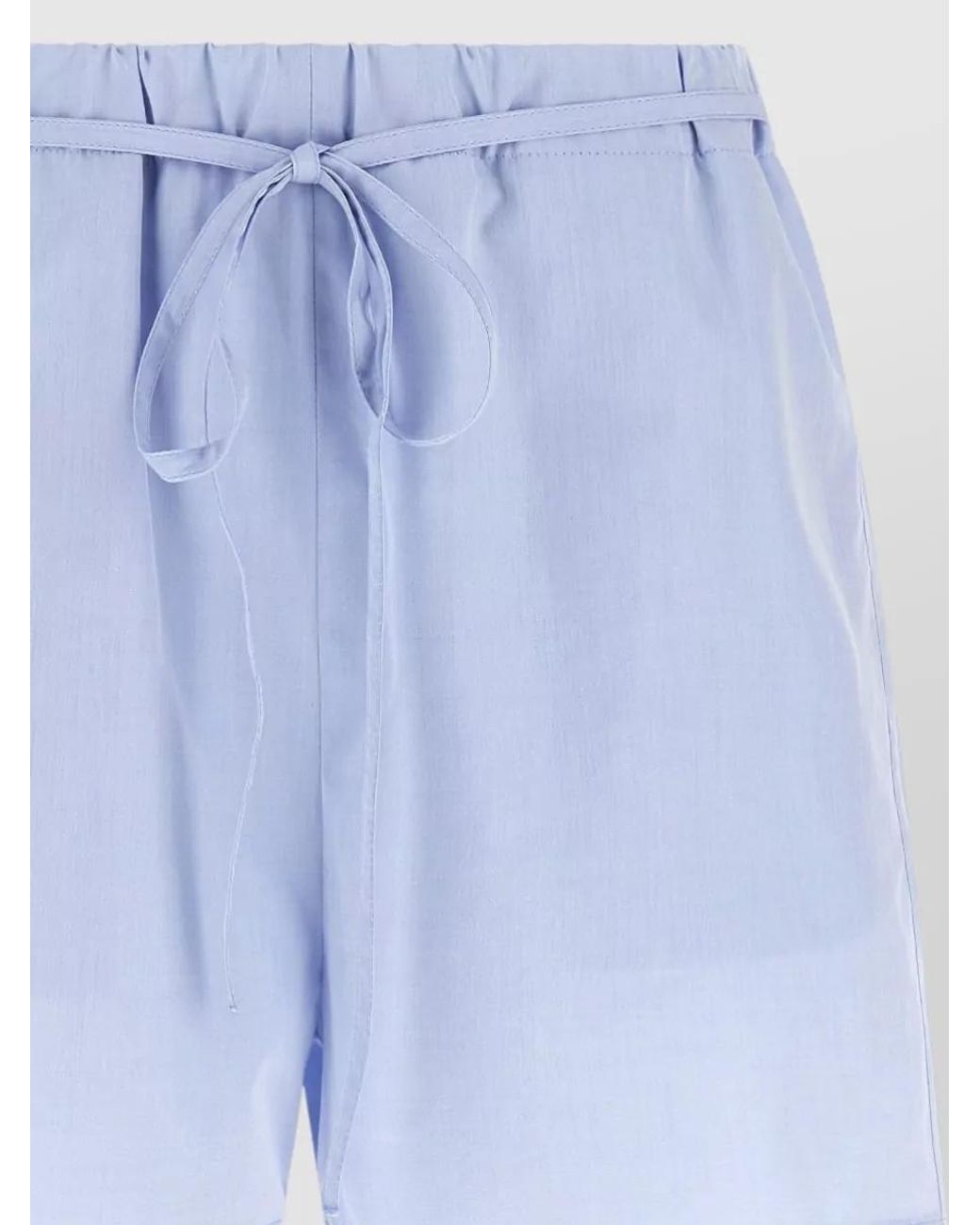 Loulou de Saison Blue Cotton Knee-Length Shorts