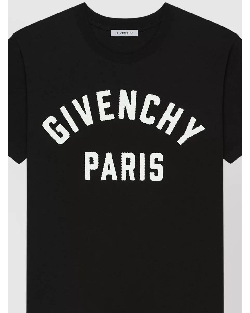 Givenchy Black Cotton Logo-Embroidery Regular-Fit T-Shirt for men