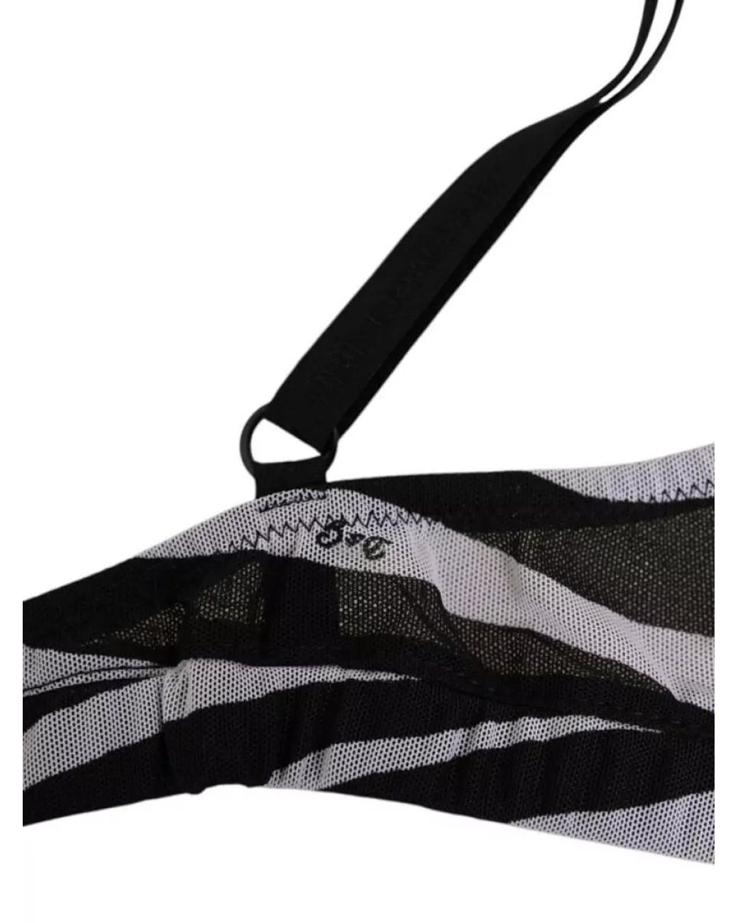 Dolce & Gabbana Metallic Silk Zebra-Print Bralette