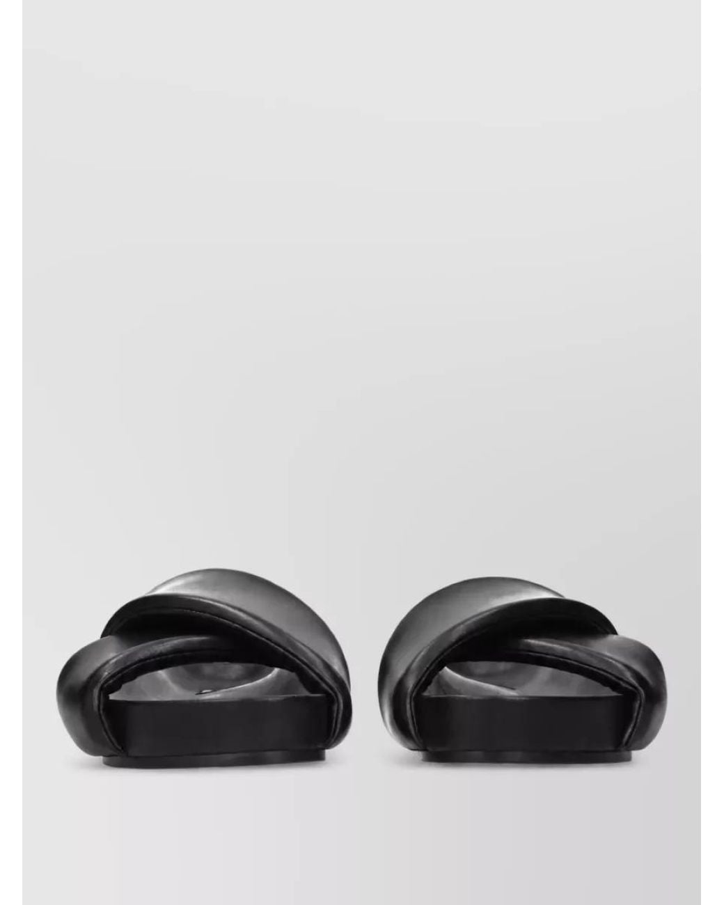 Jil Sander Black Leather Slides for men