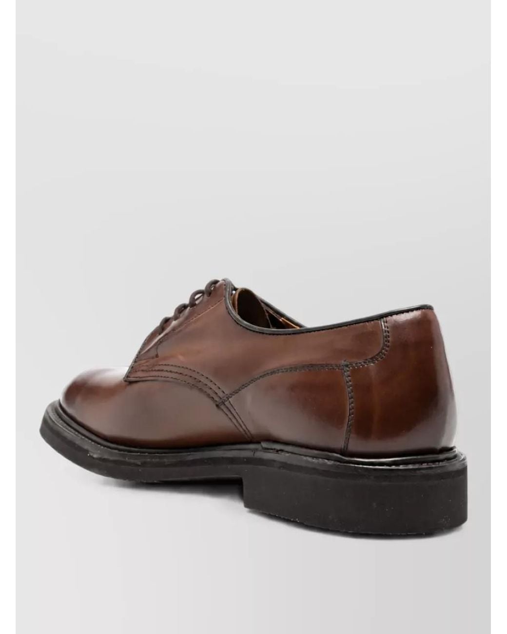 Tricker's Brown Leather Derby Shoes for men