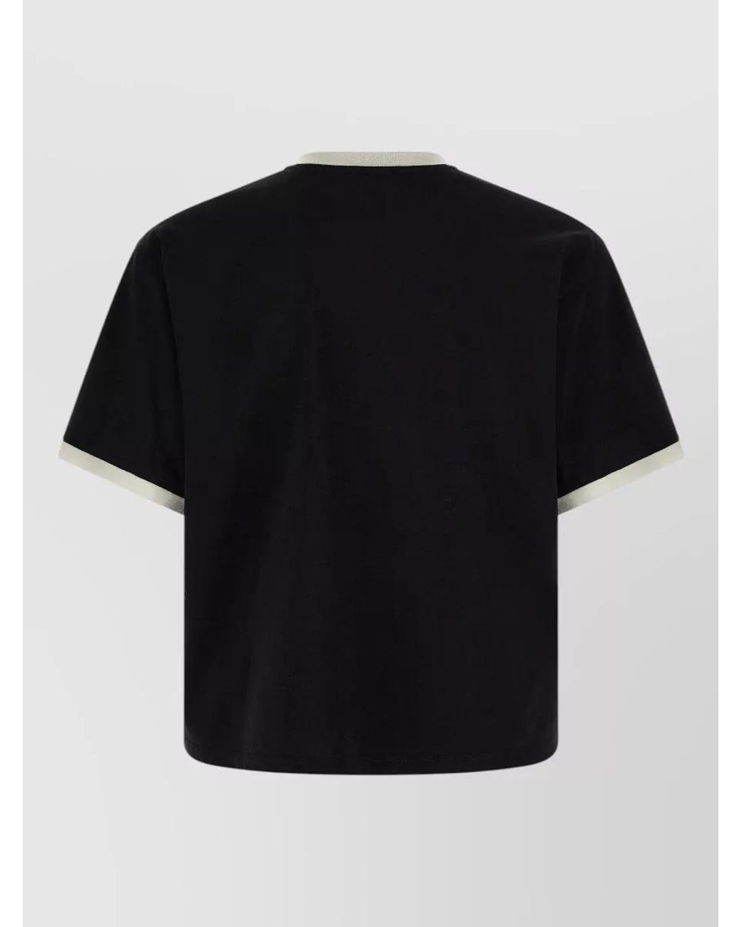 Versace Black Cotton Printed Crew-Neck Short-Sleeve T-Shirt for men