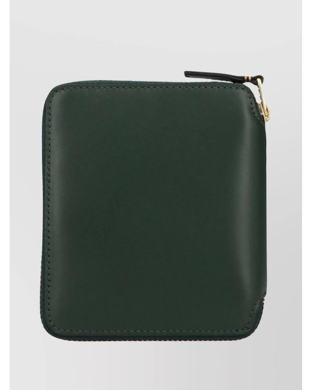 Comme des Garçons Green Leather Zip-Around Wallet
