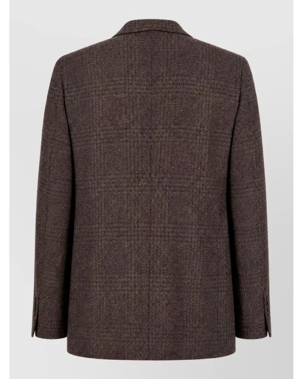 Lardini Brown Embroidered Wool Blend Blazer for men