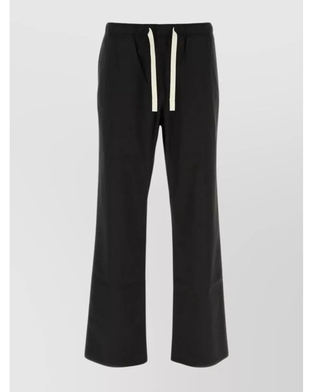 Palm Angels Black Wide-Leg Trousers for men