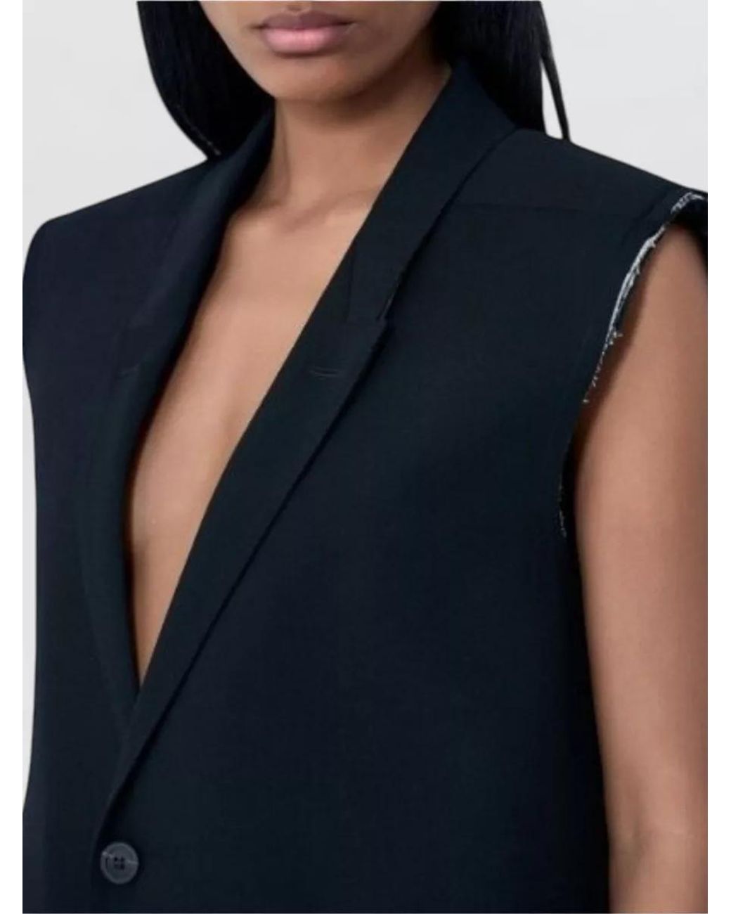 Rick Owens Blue Wool Suit Jacket