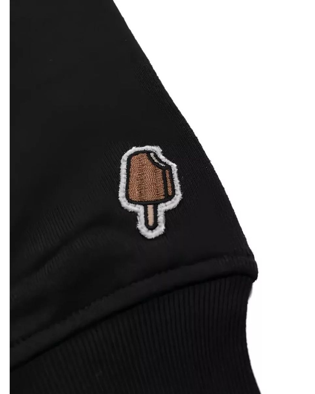 ICECREAM Black Cotton Graphic Print Hoodie for men