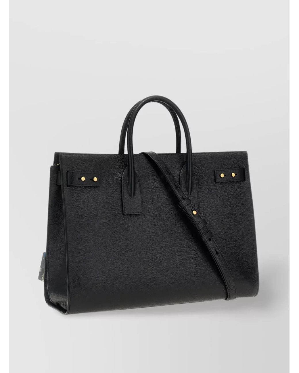 Saint Laurent Black Sac De Jour Large Leather Tote Bag