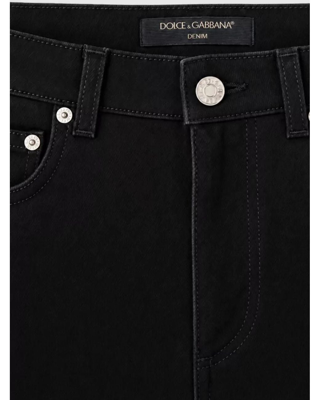 Dolce & Gabbana Black Denim Slim-Fit Jeans