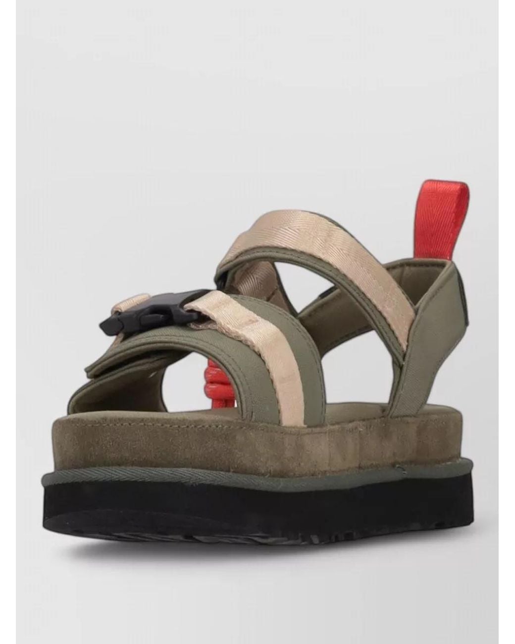 Ugg Black Leather Goldenstar Wildwood Sandals