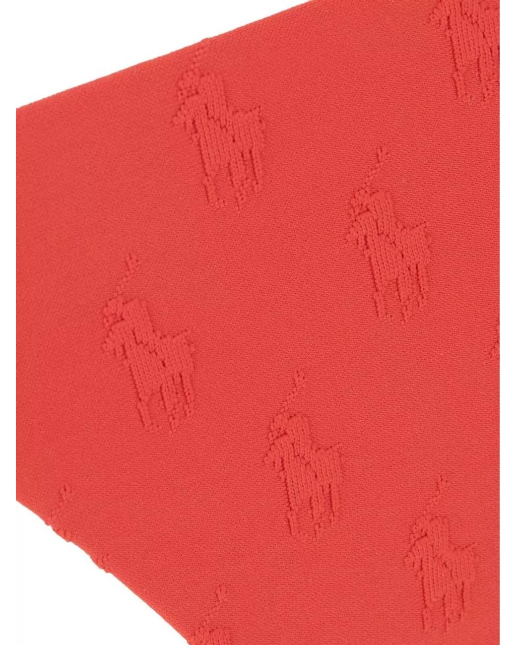 Polo Ralph Lauren Red Stretch Nylon Bikini Bottoms
