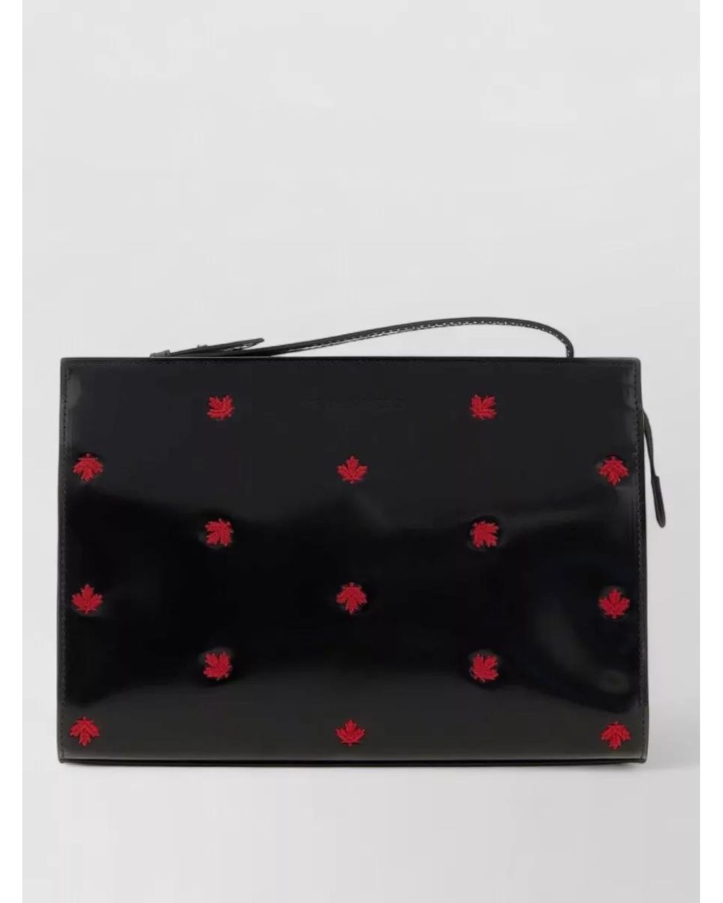 DSquared² Black Leather Shoulder Bag for men