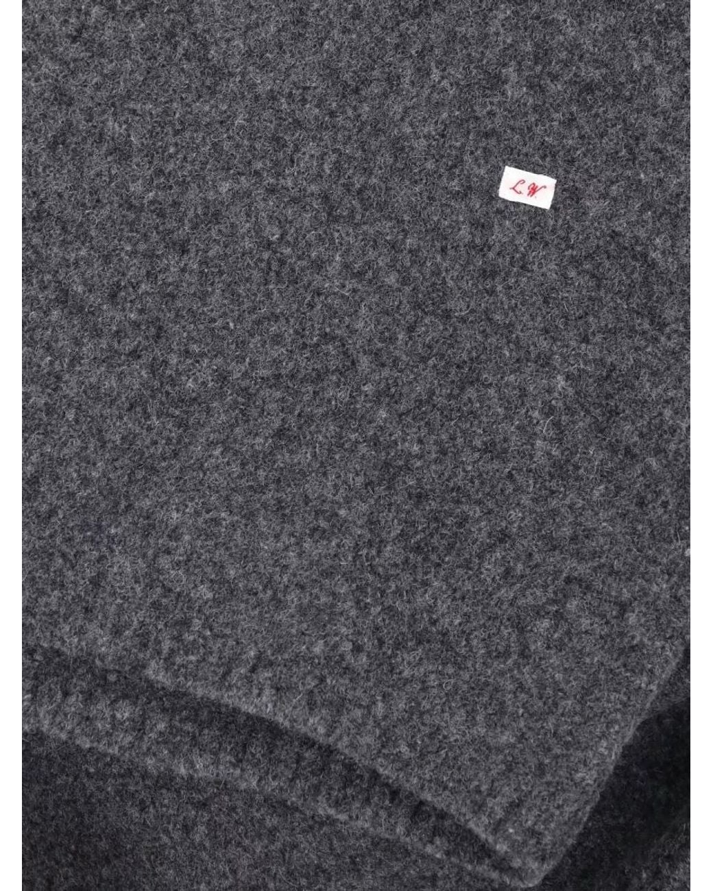 Low Classic Gray Wool Crewneck Sweatshirt