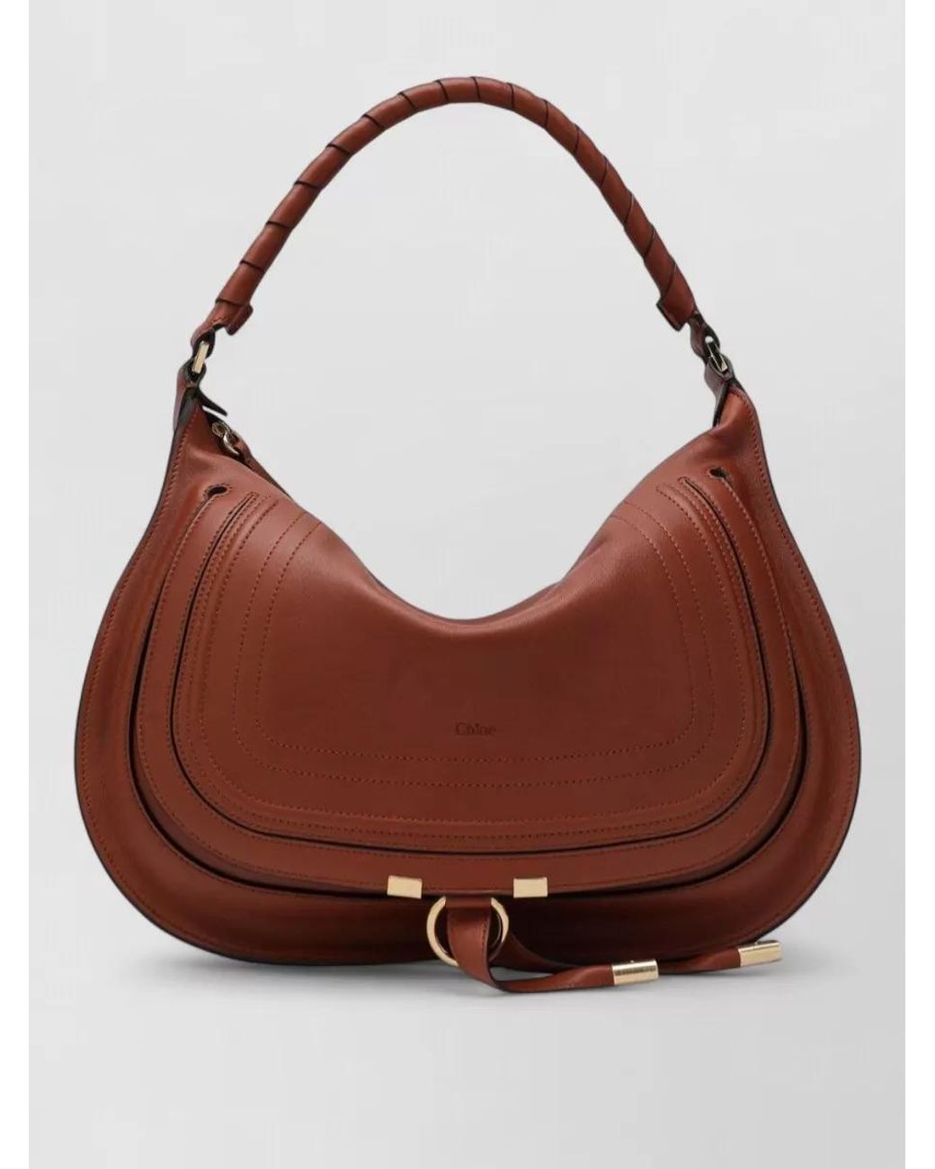 Chloé Brown Marcie Medium Leather Shoulder Bag