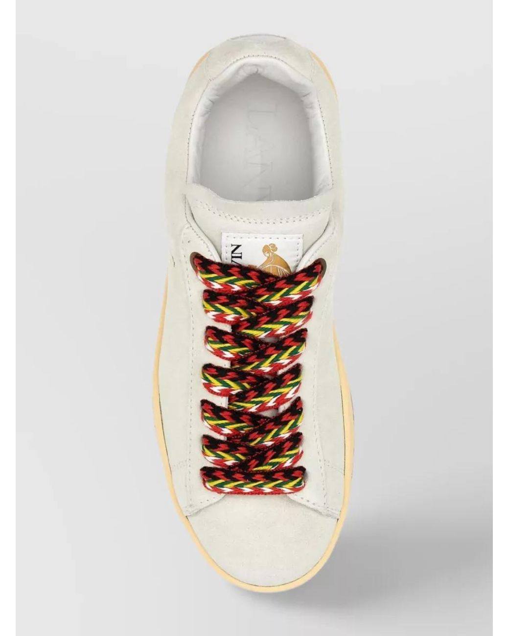 Lanvin Natural Leather Lite Curb Low-Top Sneakers