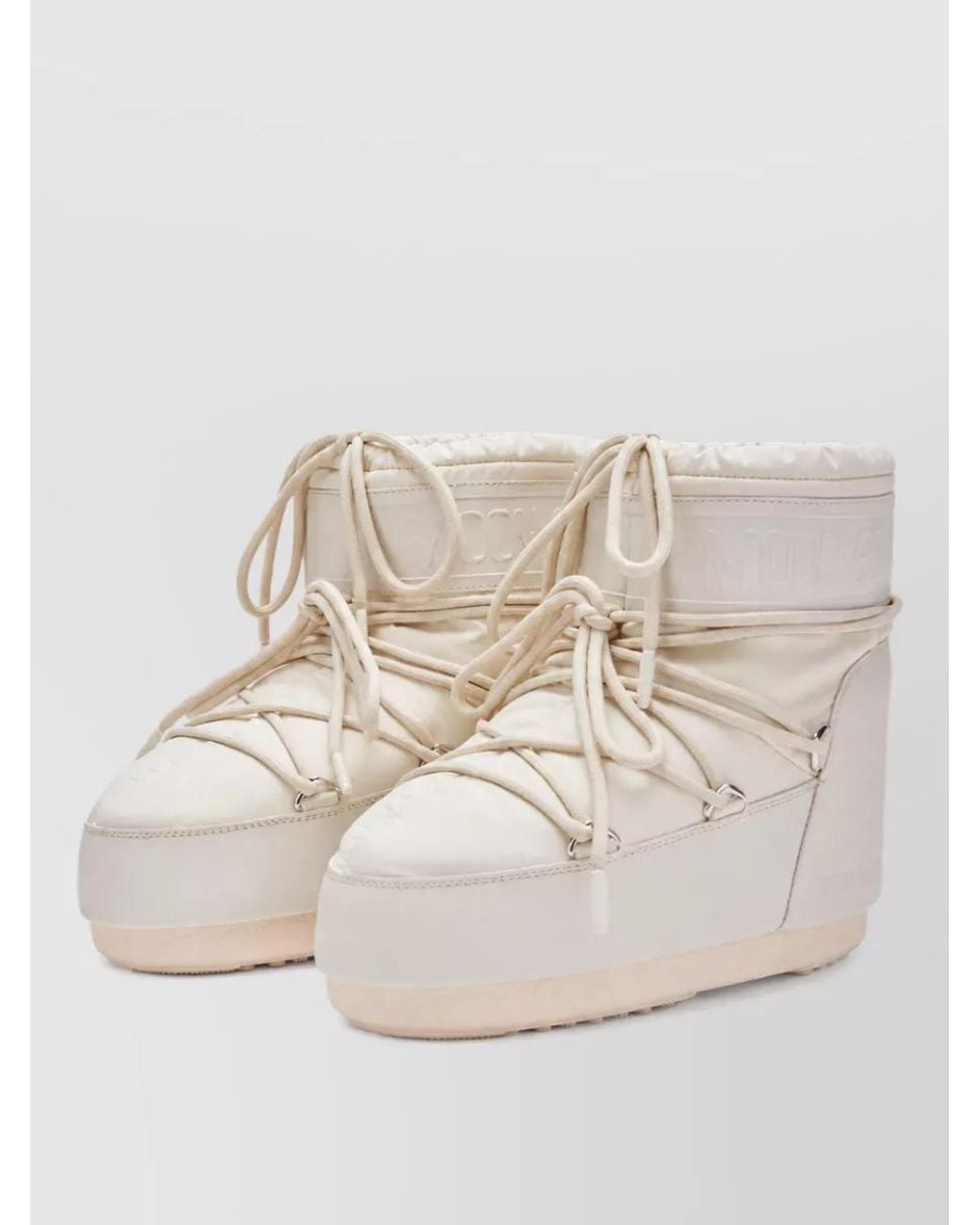 Moon Boot Natural Logo-Print Snow Boots