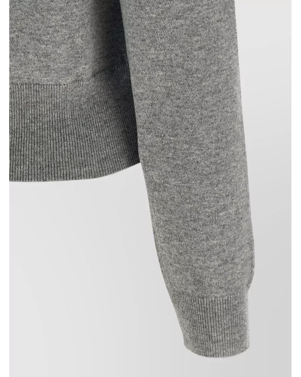 Dolce & Gabbana Gray Cashmere Ribbed Crewneck Cardigan