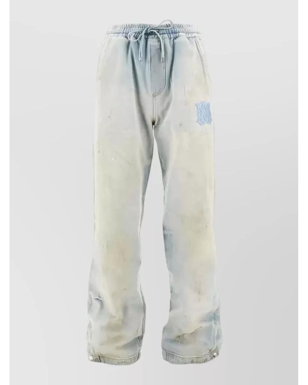 Amiri Blue Denim Relaxed-Fit Track Pants for men