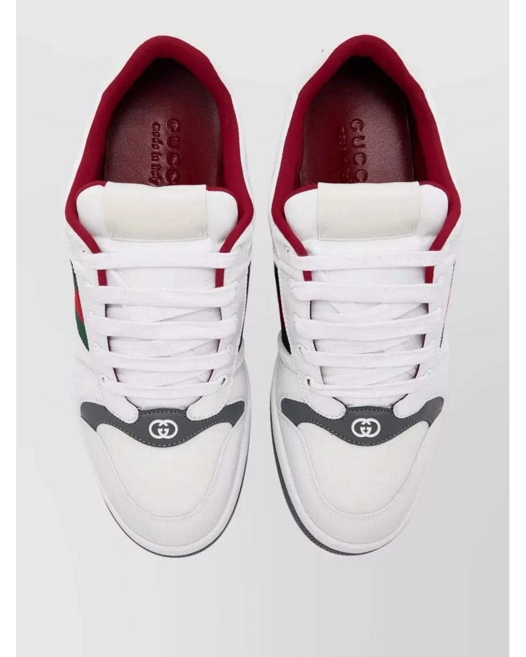 Gucci White Screener Sneakers for men